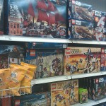 Lego aisle with three small bags of chips for .89 cents.